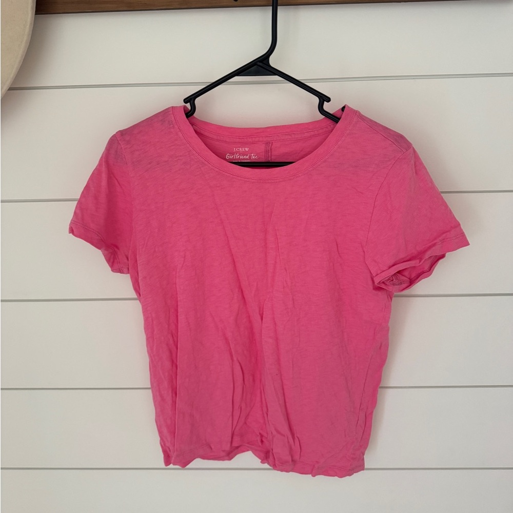 J. Crew Pink Girlfriend Tee (worn once)